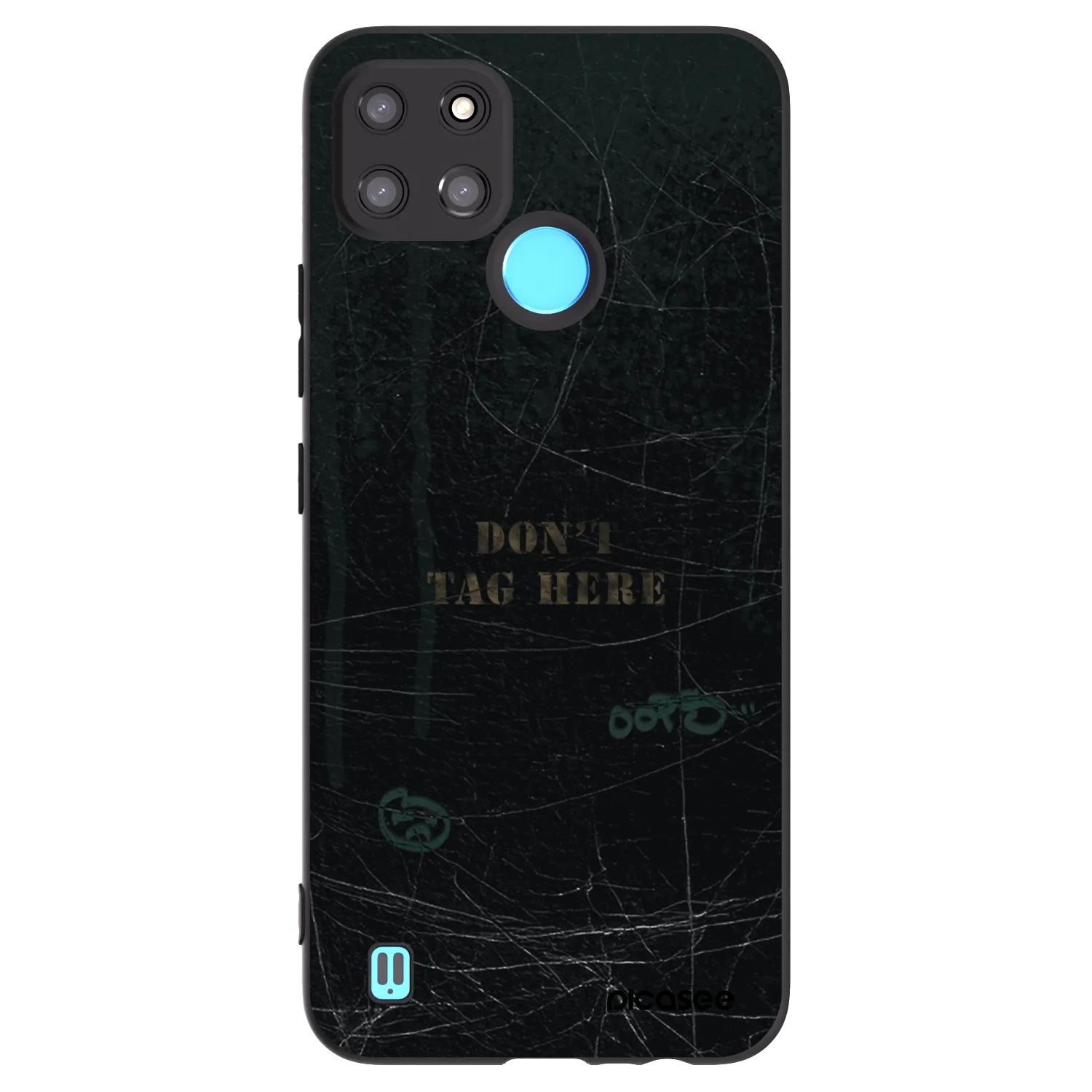 Picasee husă neagră din silicon pentru Realme C21Y - DON´T TAG