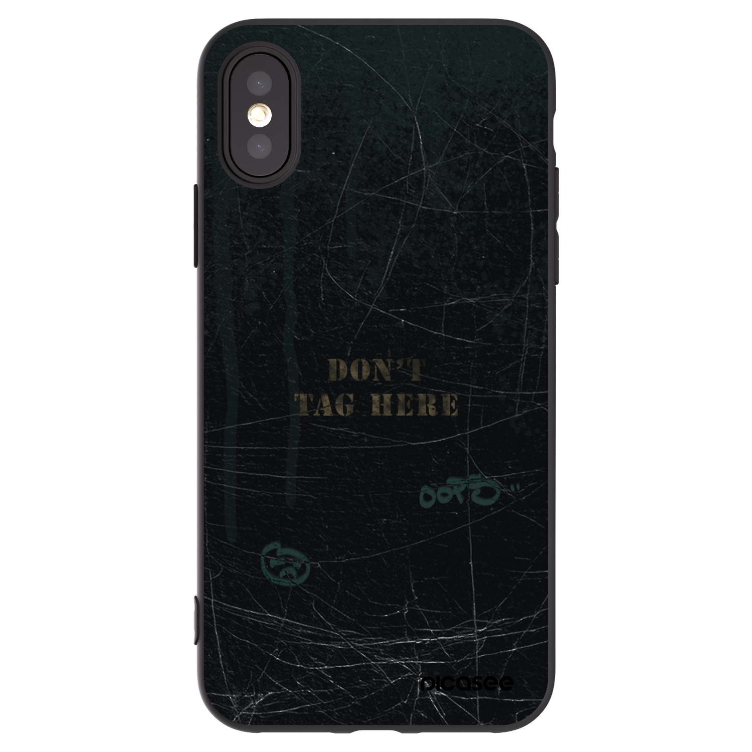 Picasee husă neagră din silicon pentru Apple iPhone X/XS - DON´T TAG