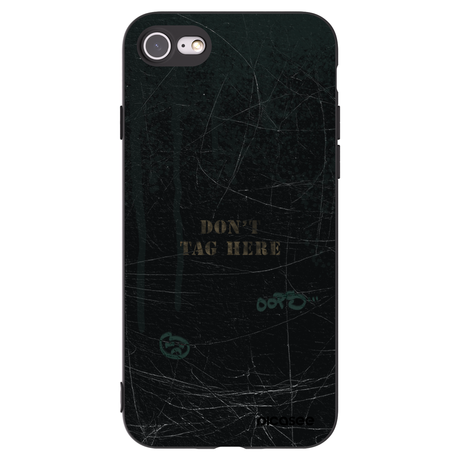 Picasee husă neagră din silicon pentru Apple iPhone 8 - DON´T TAG