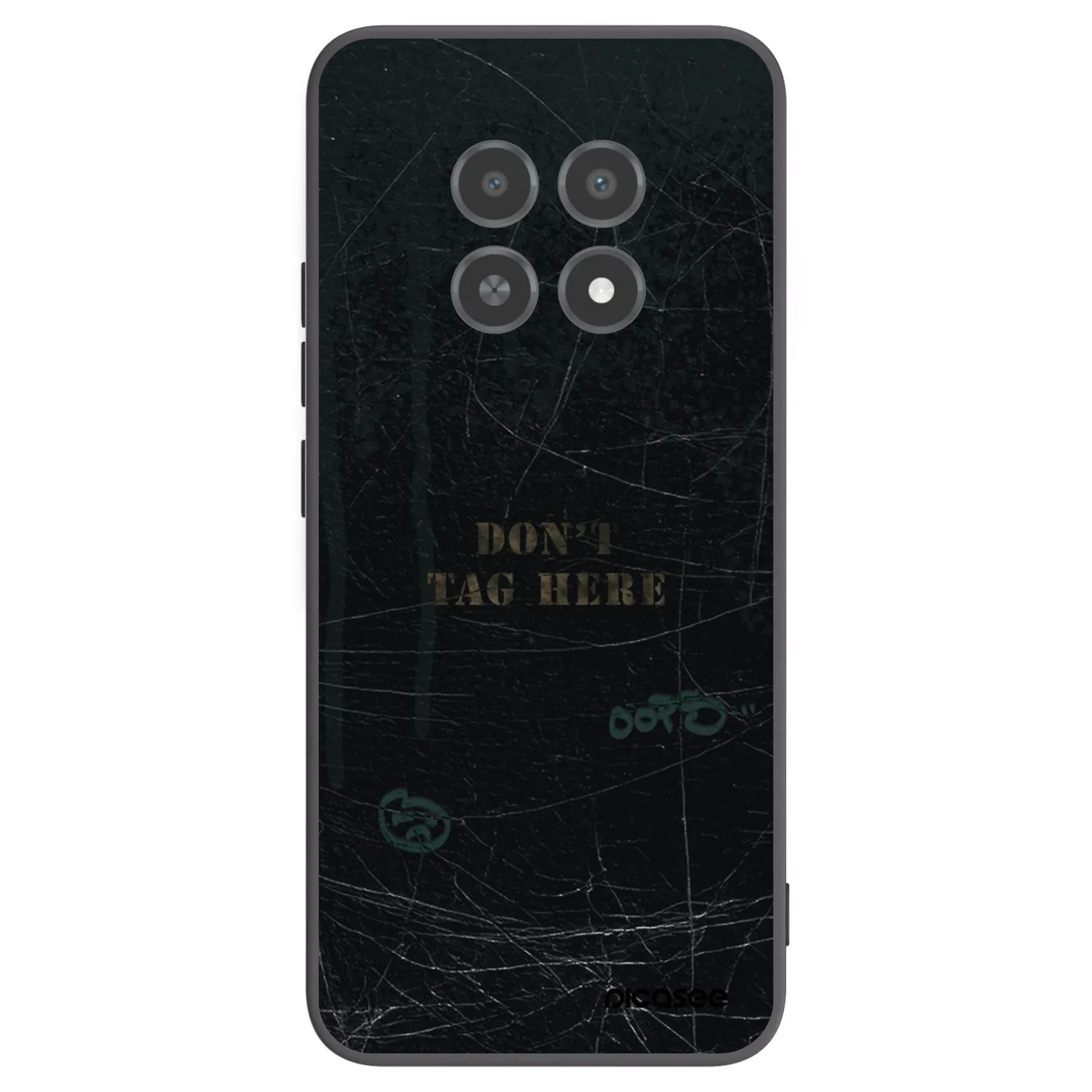 Picasee husă neagră din silicon pentru Realme 12X - DON´T TAG