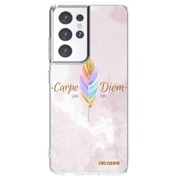 Picasee husă transparentă din silicon pentru Samsung Galaxy S21 Ultra 5G G998B - Carpe Diem