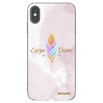 Picasee husă transparentă din silicon pentru Apple iPhone XS Max - Carpe Diem