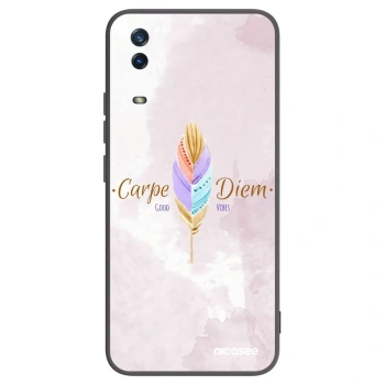 Picasee husă neagră din silicon pentru Vivo Y11s - Carpe Diem