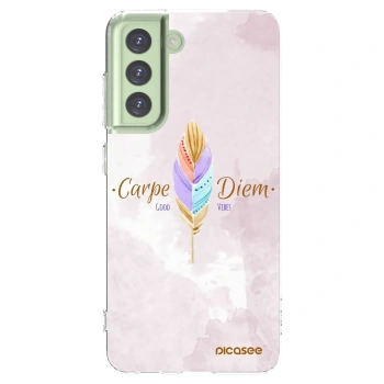 Picasee husă transparentă din silicon pentru Samsung Galaxy S21 FE 5G - Carpe Diem