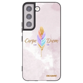 Picasee husă neagră din silicon pentru Samsung Galaxy S22 5G - Carpe Diem