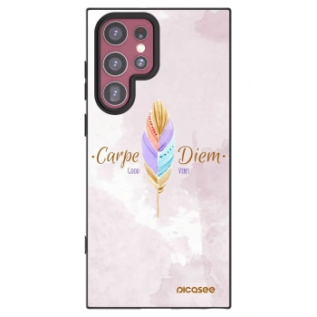 Picasee husă neagră din silicon pentru Samsung Galaxy S22 Ultra 5G - Carpe Diem