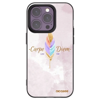 Picasee husă neagră din silicon pentru Apple iPhone 14 Pro - Carpe Diem