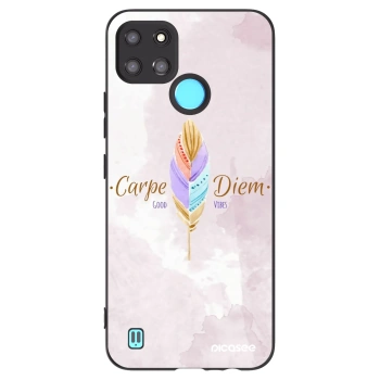 Picasee husă neagră din silicon pentru Realme C21Y - Carpe Diem