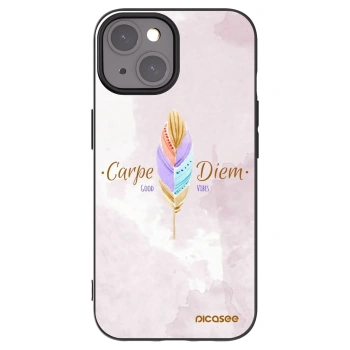 Picasee husă neagră din silicon pentru Apple iPhone 15 - Carpe Diem