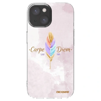 Picasee husă transparentă din silicon pentru Apple iPhone 15 - Carpe Diem
