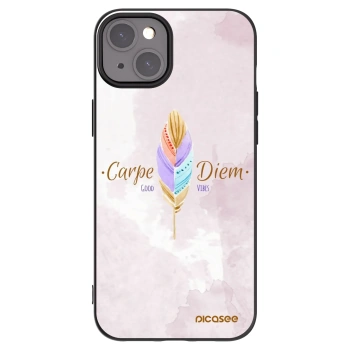 Picasee husă neagră din silicon pentru Apple iPhone 15 Plus - Carpe Diem