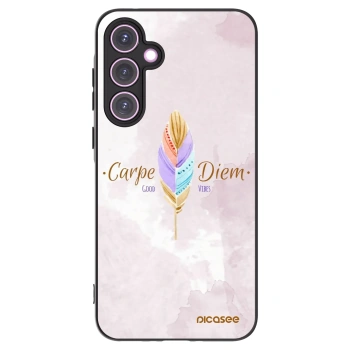 Picasee husă neagră din silicon pentru Samsung Galaxy A35 5G A356B - Carpe Diem
