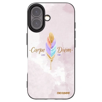 Picasee husă neagră din silicon pentru Apple iPhone 16 - Carpe Diem