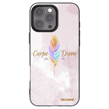 Picasee husă neagră din silicon pentru Apple iPhone 16 Pro Max - Carpe Diem