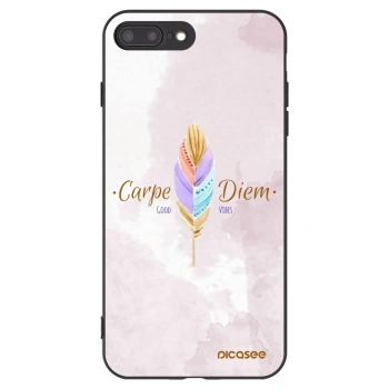 Picasee husă neagră din silicon pentru Apple iPhone 8 Plus - Carpe Diem