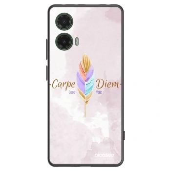 Picasee husă neagră din silicon pentru Motorola Moto G35 5G - Carpe Diem