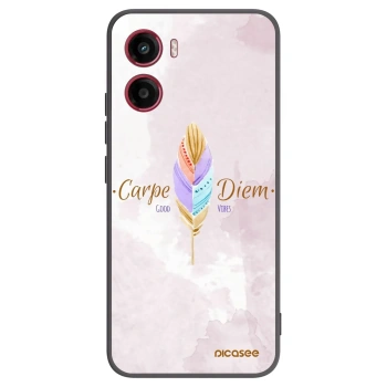 Picasee husă neagră din silicon pentru Motorola Moto G05 - Carpe Diem