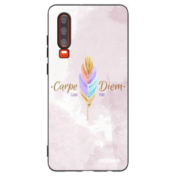 Picasee husă neagră din silicon pentru Huawei P30 - Carpe Diem