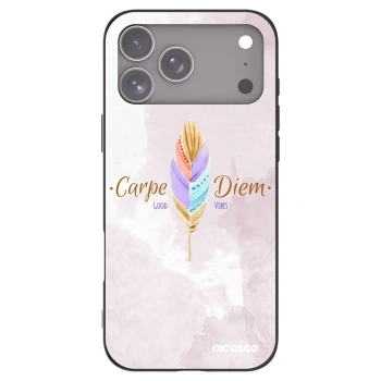 Picasee husă neagră din silicon pentru Apple iPhone 17 Pro Max - Carpe Diem