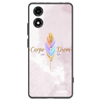 Picasee husă neagră din silicon pentru Motorola Moto E14 - Carpe Diem