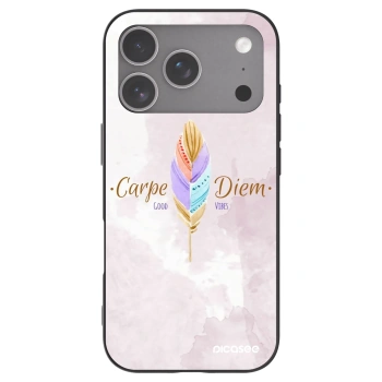 Picasee husă neagră din silicon pentru Apple iPhone 18 Pro - Carpe Diem