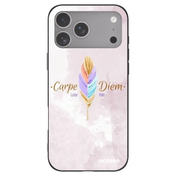 Picasee husă neagră din silicon pentru Apple iPhone 18 Pro Max - Carpe Diem