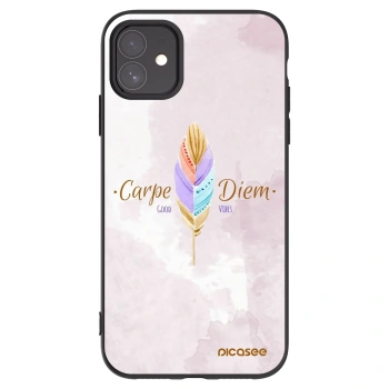 Picasee husă neagră din silicon pentru Apple iPhone 11 - Carpe Diem