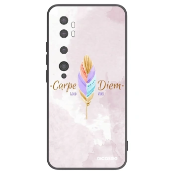 Picasee husă neagră din silicon pentru Xiaomi Mi Note 10 (Pro) - Carpe Diem