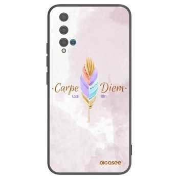 Picasee husă neagră din silicon pentru Huawei Nova 5T - Carpe Diem