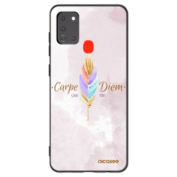 Picasee husă neagră din silicon pentru Samsung Galaxy A21s - Carpe Diem
