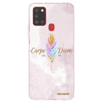 Picasee husă transparentă din silicon pentru Samsung Galaxy A21s - Carpe Diem