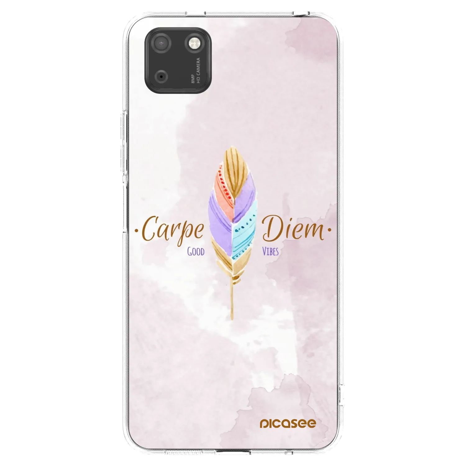 Picasee husă transparentă din silicon pentru Huawei Y5P - Carpe Diem