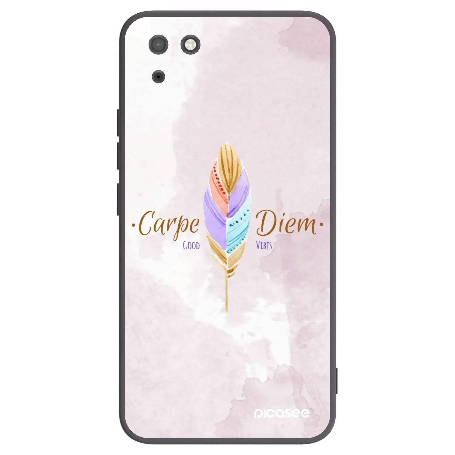Picasee husă neagră din silicon pentru Huawei Y5P - Carpe Diem