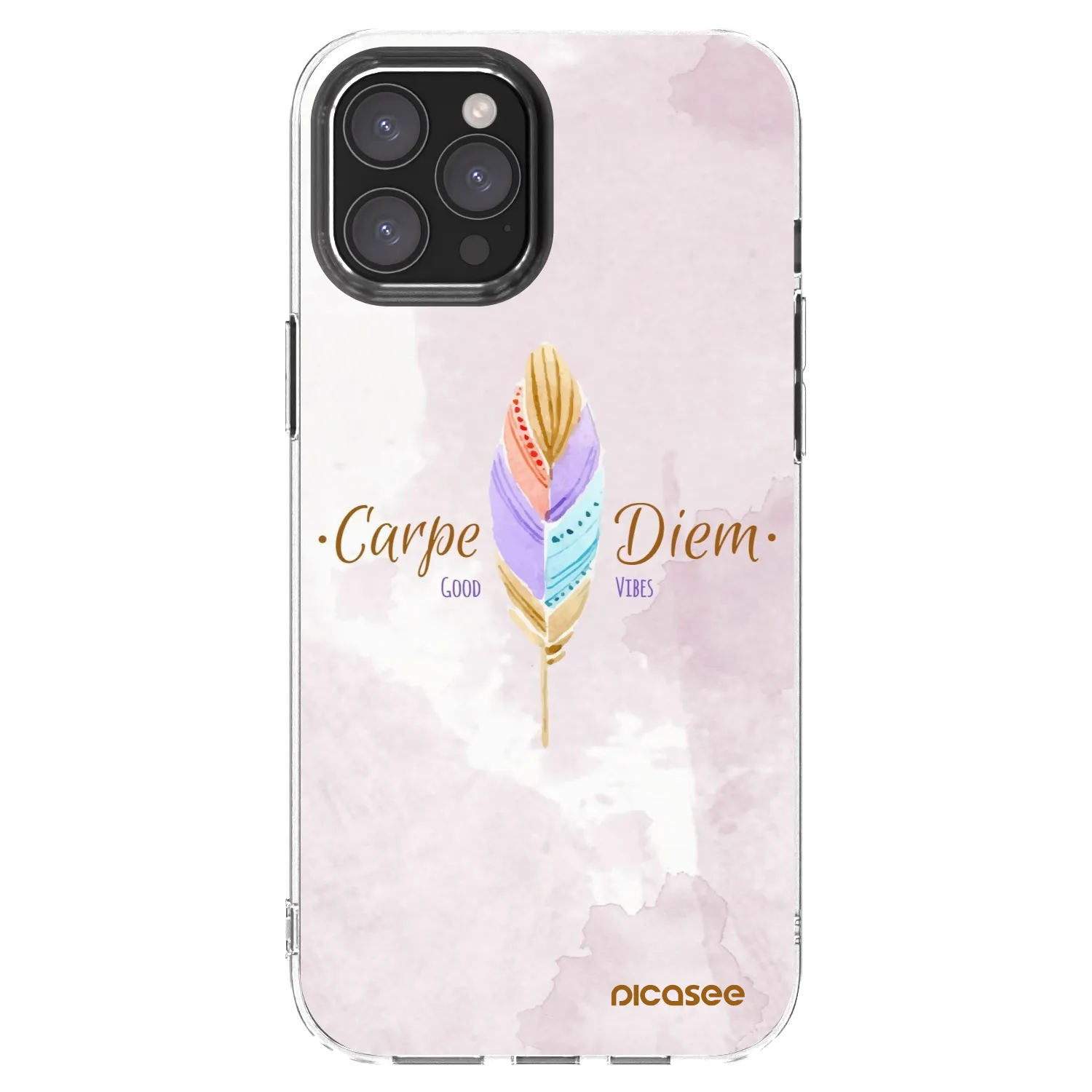 Picasee husă transparentă din silicon pentru Apple iPhone 12 Pro Max - Carpe Diem