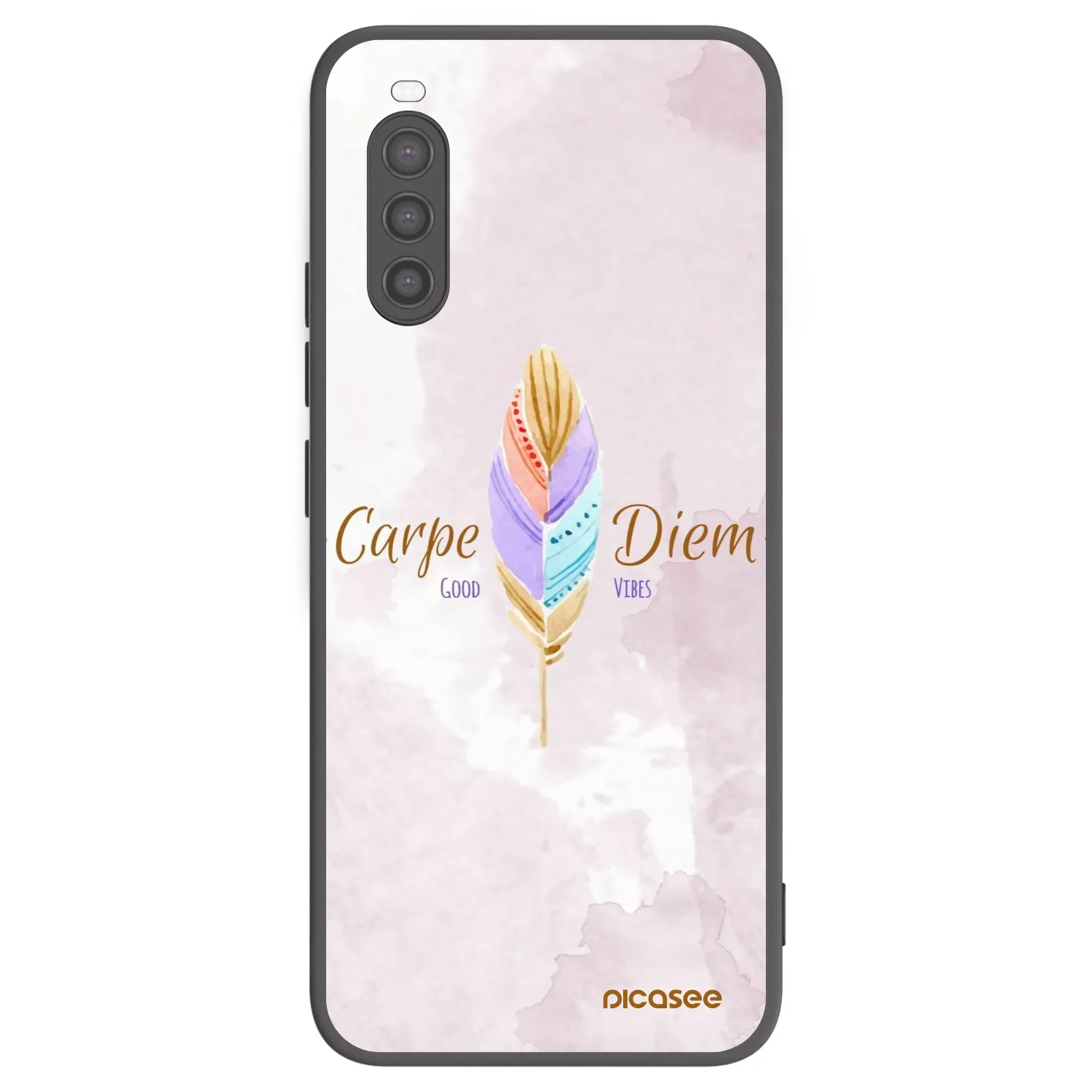 Picasee husă neagră din silicon pentru Sony Xperia 10 II - Carpe Diem