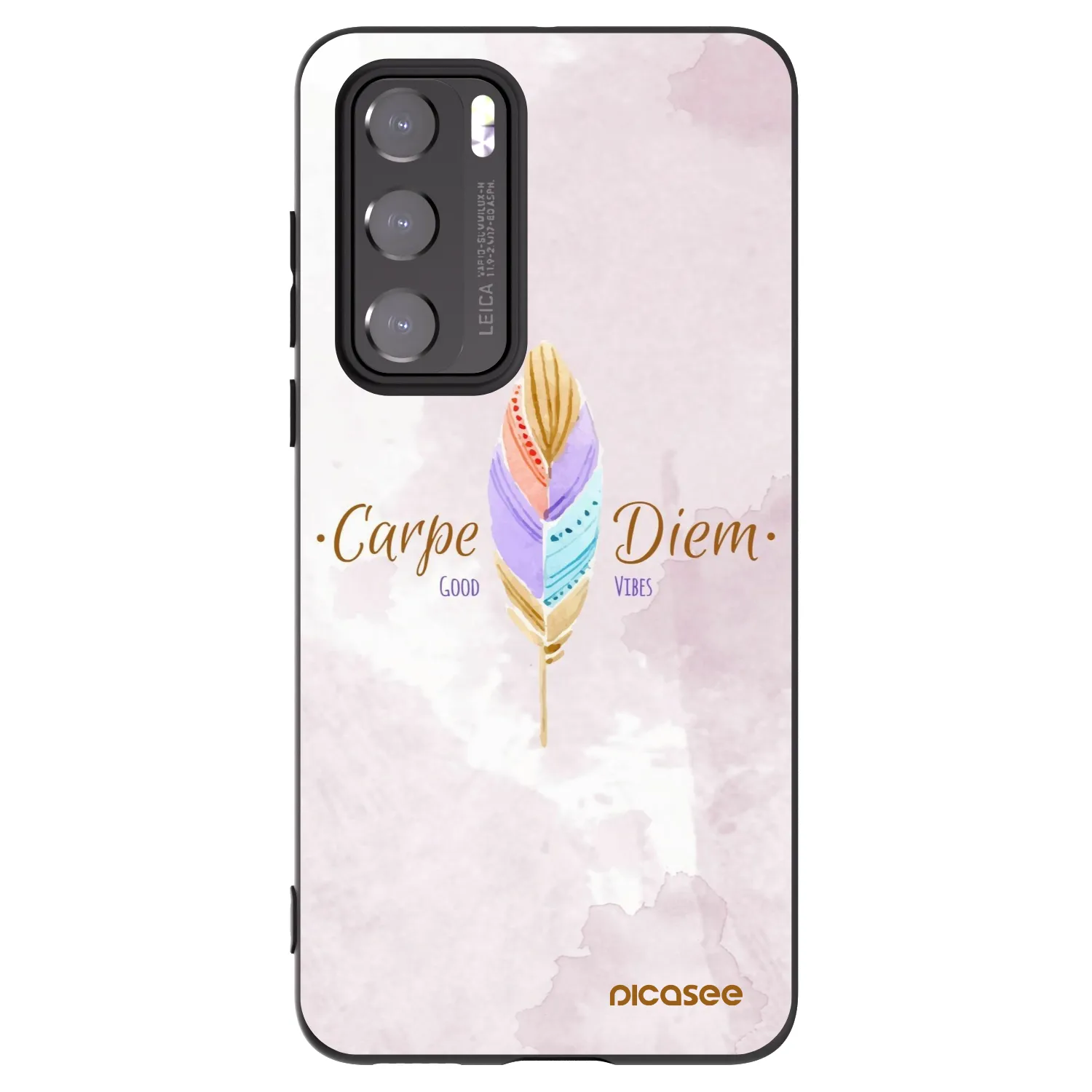 Picasee husă neagră din silicon pentru Huawei P40 - Carpe Diem