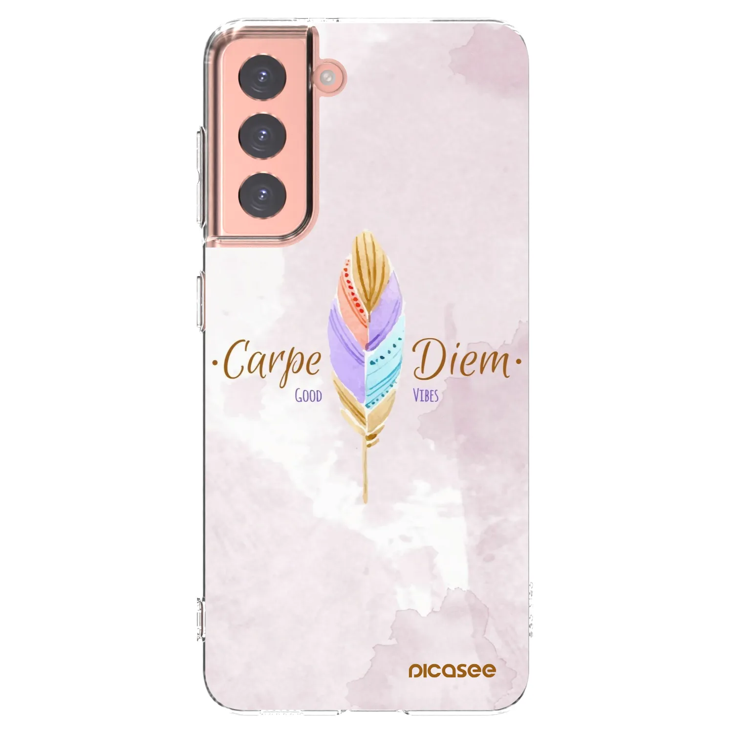 Picasee husă transparentă din silicon pentru Samsung Galaxy S21 5G G991B - Carpe Diem