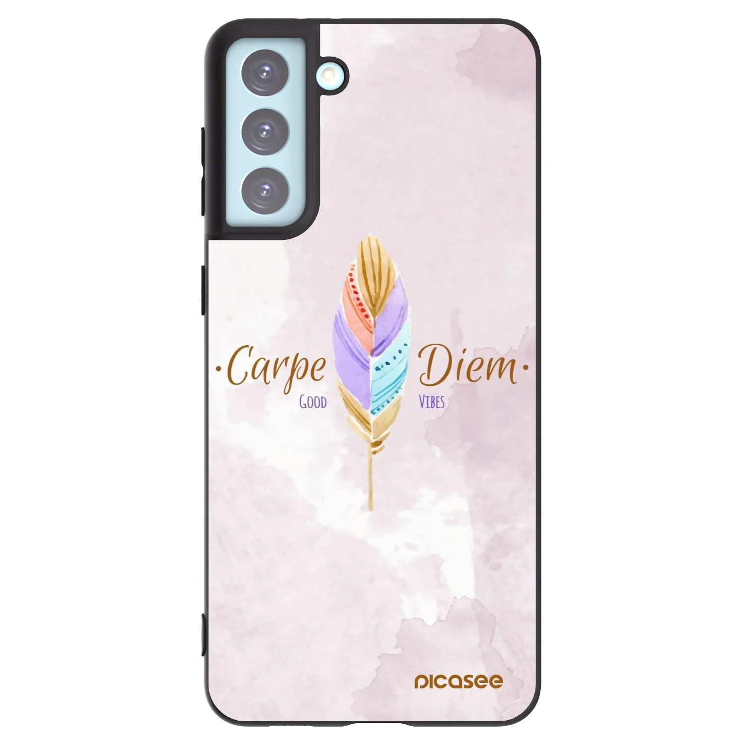 Picasee husă neagră din silicon pentru Samsung Galaxy S21+ 5G G996F - Carpe Diem