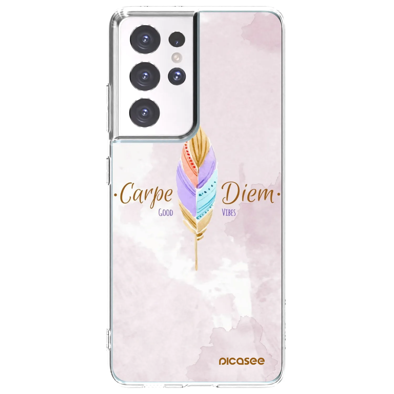Picasee husă transparentă din silicon pentru Samsung Galaxy S21 Ultra 5G G998B - Carpe Diem