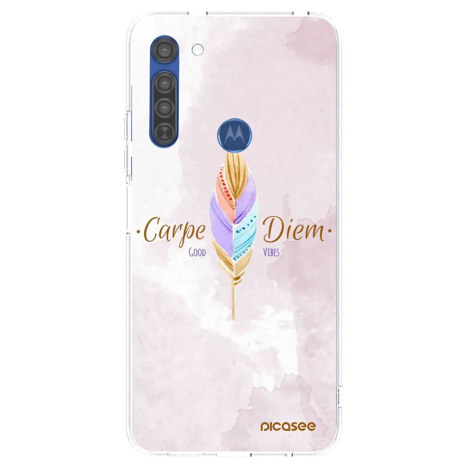 Picasee husă transparentă din silicon pentru Motorola Moto G8 - Carpe Diem