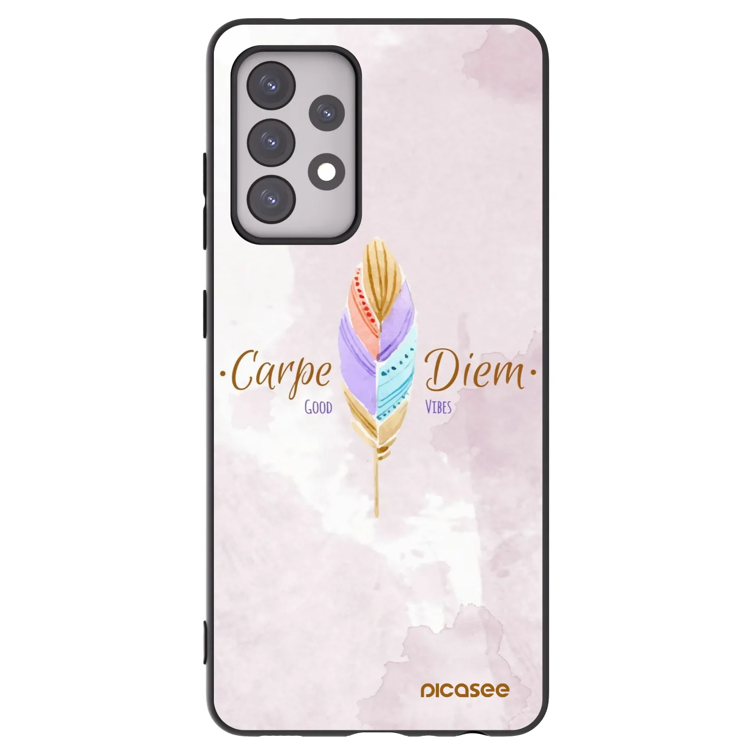 Picasee husă neagră din silicon pentru Samsung Galaxy A52 5G A525F - Carpe Diem