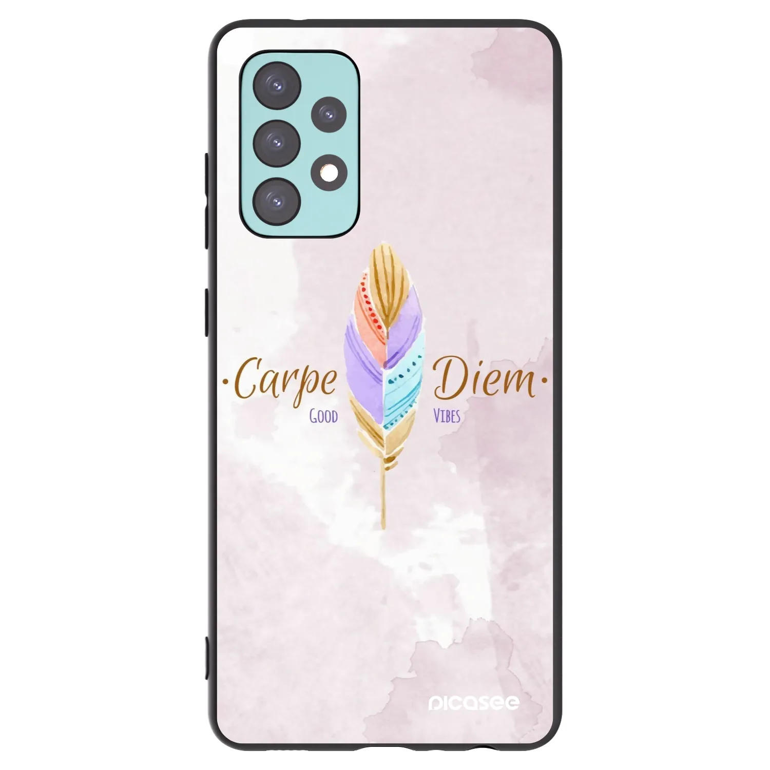Picasee husă neagră din silicon pentru Samsung Galaxy A72 A725F - Carpe Diem