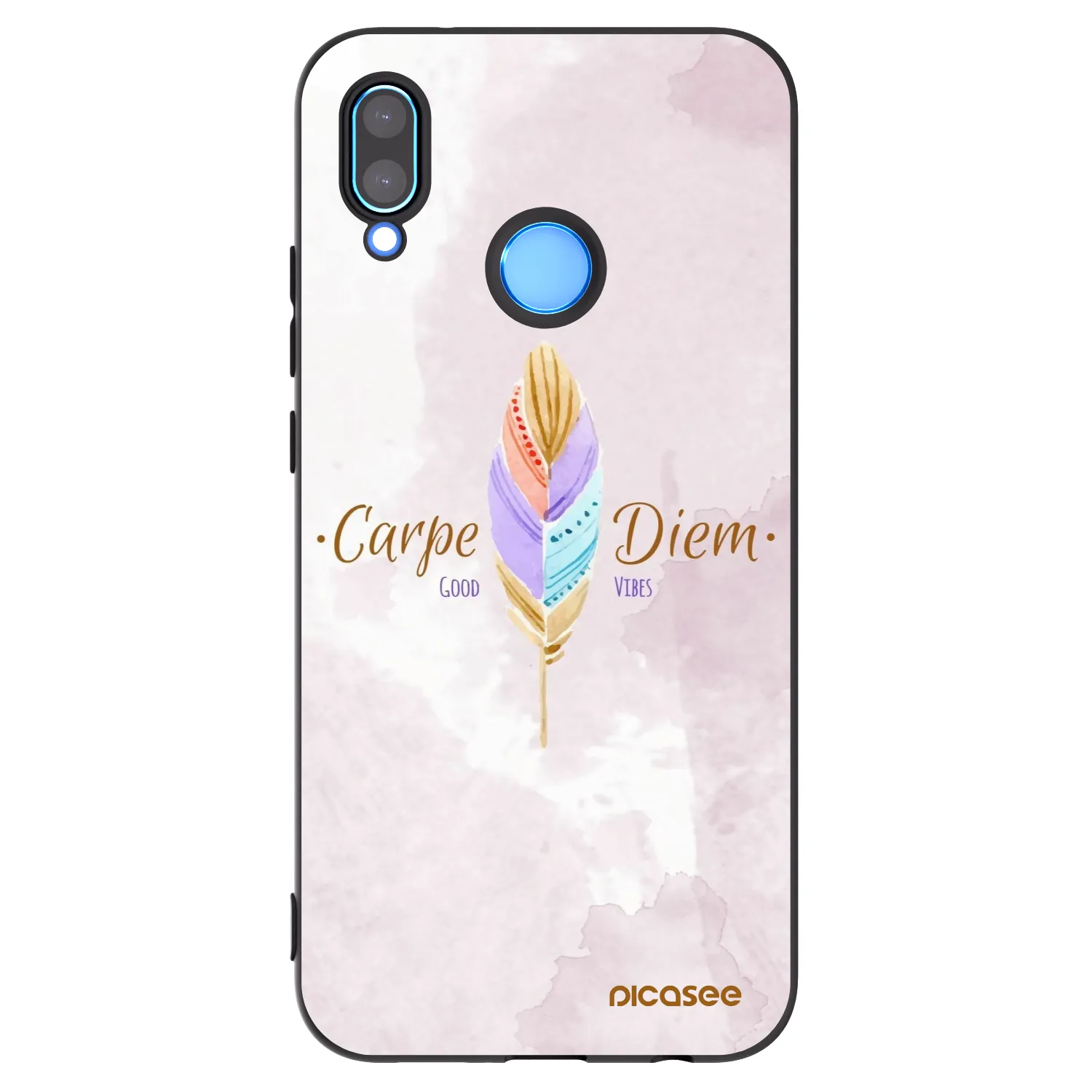 Picasee husă neagră din silicon pentru Huawei P20 Lite - Carpe Diem