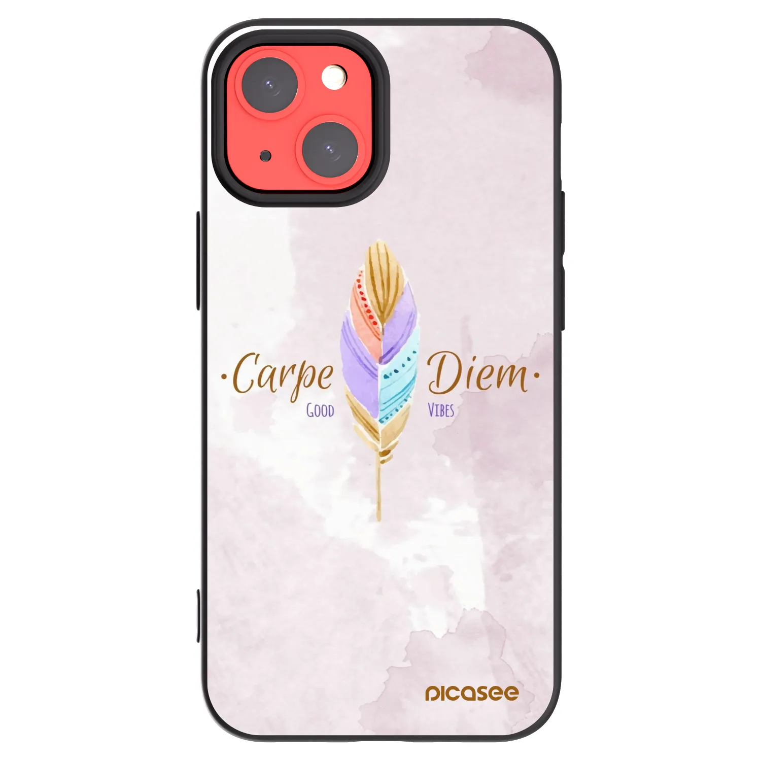Picasee husă neagră din silicon pentru Apple iPhone 13 mini - Carpe Diem