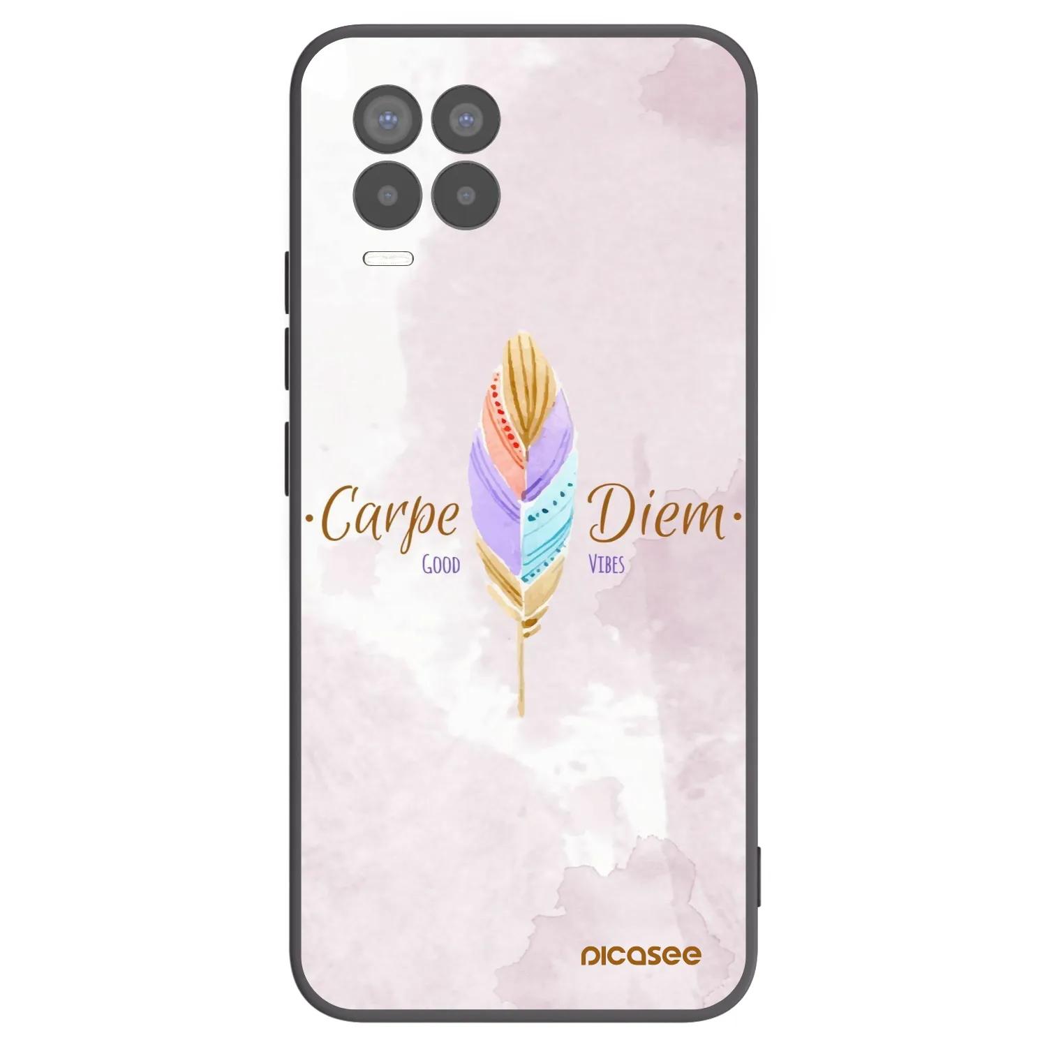 Picasee husă neagră din silicon pentru Realme 8 4G - Carpe Diem