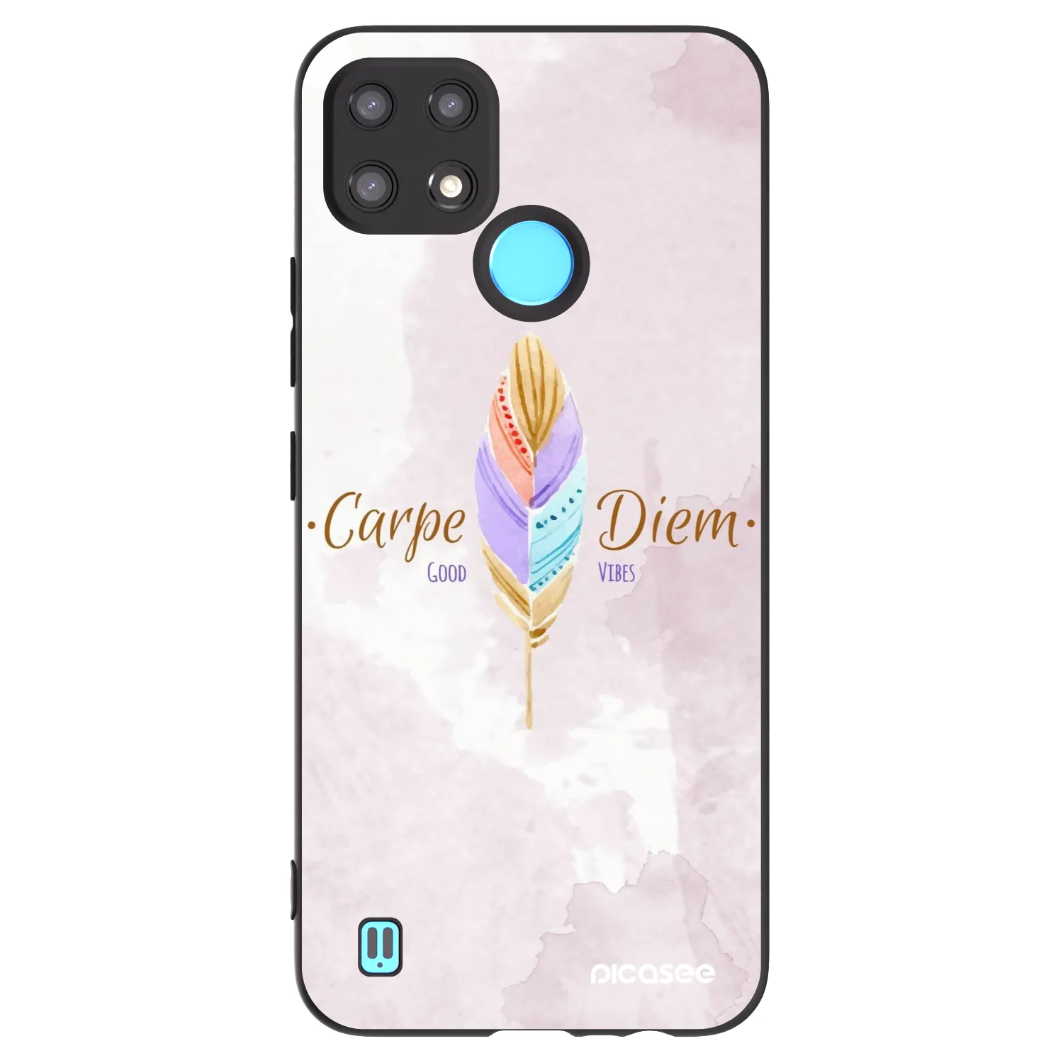 Picasee husă neagră din silicon pentru Realme C21 - Carpe Diem
