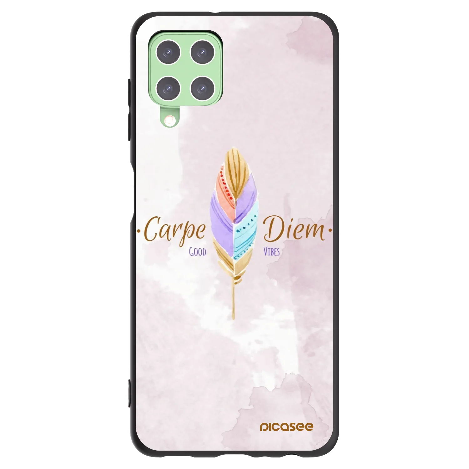 Picasee husă neagră din silicon pentru Samsung Galaxy A22 A225F 4G - Carpe Diem
