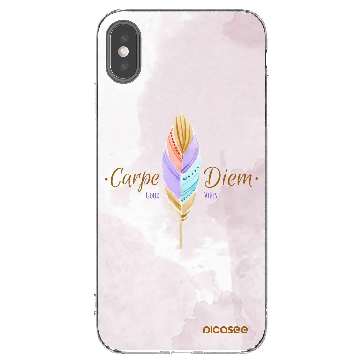 Picasee husă transparentă din silicon pentru Apple iPhone XS Max - Carpe Diem