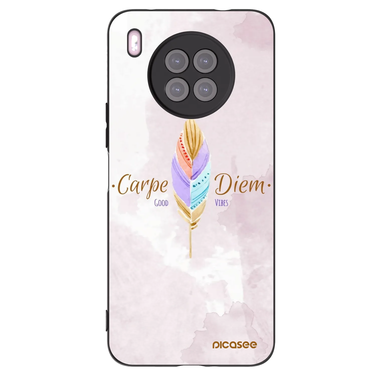 Picasee husă neagră din silicon pentru Huawei Nova 8i - Carpe Diem