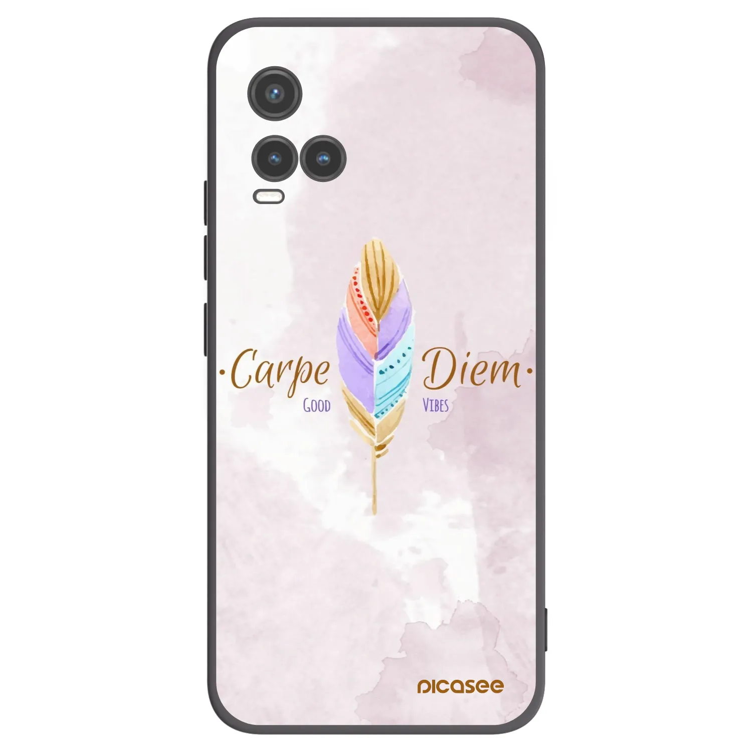 Picasee husă neagră din silicon pentru Vivo Y33s - Carpe Diem